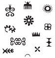 african symbols pattern with trybal icons vector image