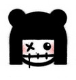 graffiti creepy kokeshi doll icon sprayed vector image vector image