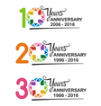 hospital anniversary colorful symbol vector image