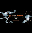 invitation members only lettering on black vector image