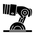 pilot engine lever glyph icon vector image