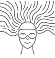 sleep mask icon sleeping woman in a mask vector image