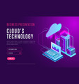 webpage design about cloud database technology vector image