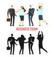 woman and man business team isolated on white vector image