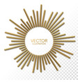 abstract circle frame with golden rods vector image