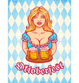 girl and beers vector image