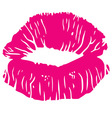 sexy lipstick kiss stain vector image