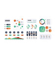 graph infographic colorful modern flow charts vector image vector image