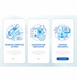 principles of haccp blue onboarding mobile app vector image vector image