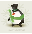 christmas penguin vector image vector image