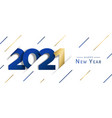 happy new year 2021 gold paper cut web banner vector image