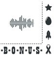 sound wave icon - equalizer music element vector image
