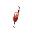wine glass splash template vector image vector image