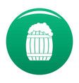 full barrel icon green vector image vector image