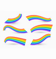 set wavy rainbow design vector image