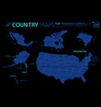 united states america alaska hawaii mexico vector image vector image