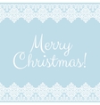 card with white lace winter borders vector image