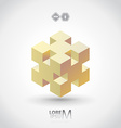 cube logo vector image vector image