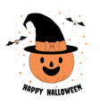 funny halloween pumpkin vector image