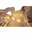 gold and brown abstract background alcohol ink vector image