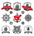 nautical set 4 vector image