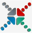 set of multicolored arrows vector image