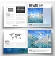 set of square design brochure template abstract vector image