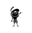 zwarte piet silhouette vector image vector image