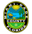 coat arms miami-dade county in florida usa vector image