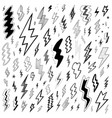 lightning sign - doodle set graphic vector image