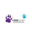 paw logo icon pet template vector image
