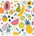 seamless pattern with tangerine vector image