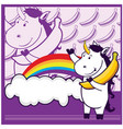 unicorn mascot cartoon vector image
