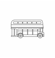 Double decker bus icon outline style Royalty Free Vector