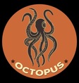octopus logo vector image vector image