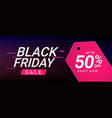 black friday sale bannerflyer with price tag vector image vector image