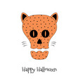 funny halloween skull vector image
