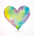 heart pink natural watercolor vector image