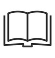 book line art icon school information vector image vector image