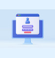 computer and account login password vector image vector image