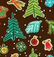 christmas seamless cute pattern vector image