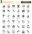 black classic building and construction tools web vector image