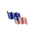 european union and american flags vector image vector image