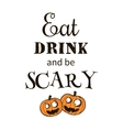 halloween with pumpkins vector image