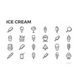 ice cream icons summer dessert tasty food vector image