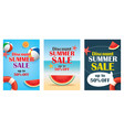 summer sale emails and banners mobile templates vector image