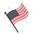 waving american flag flat high quality vector image