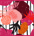 abstract floral pattern organic jungle shapes vector image