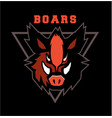 boar head emblem vector image vector image
