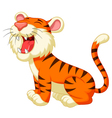 Cartoon tiger isolated on white background Vector Image